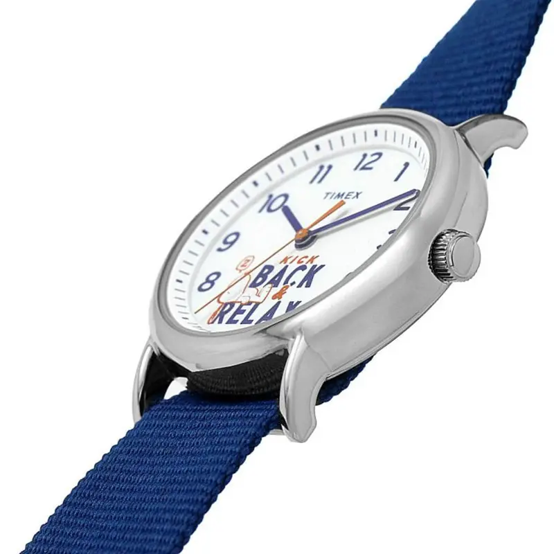 Timex Weekender White Dial With Blue Fabric Strap Unisex Watch Tw2v41900 2
