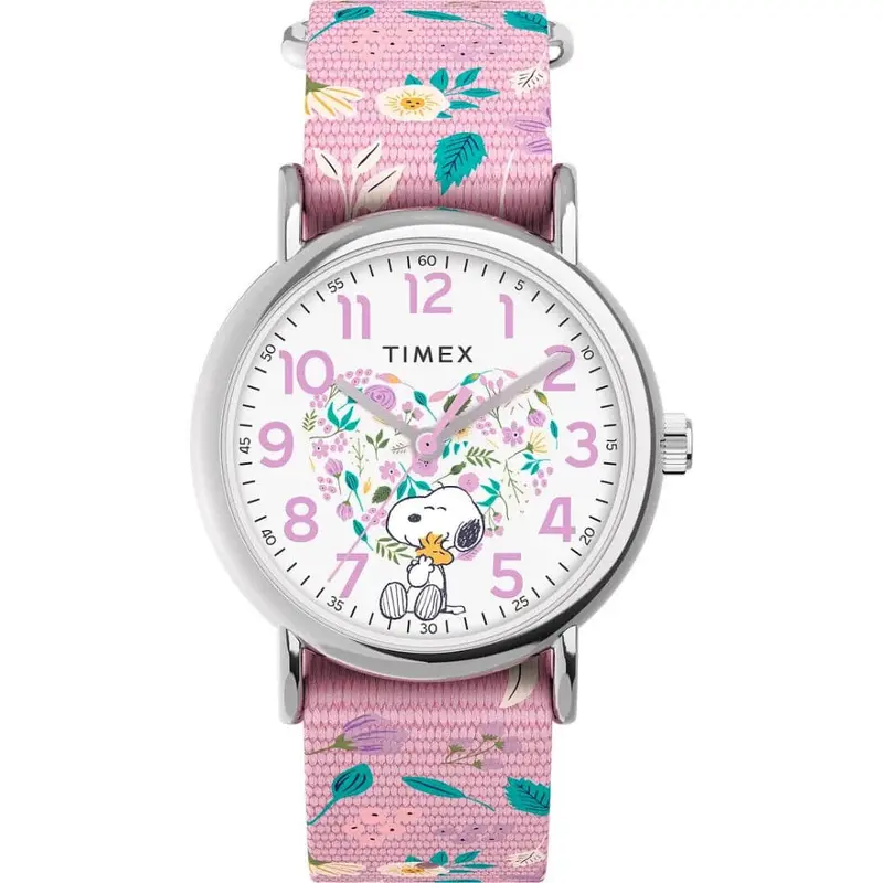 Timex Weekender X Peanuts In Bloom Fabric Strap Women Watch Tw2v77800 1