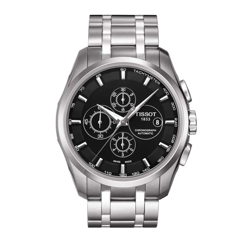 Tissot Automatic Black Dial Chronograph Stainless Steel Men's Watch T0356271105100 1