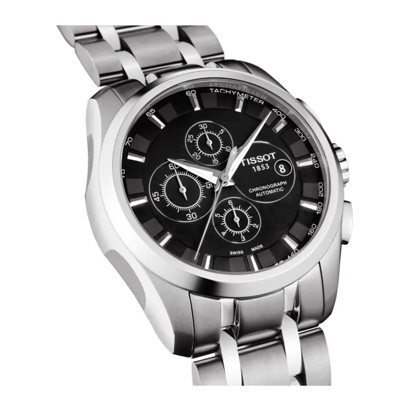 Tissot Automatic Black Dial Chronograph Stainless Steel Men's Watch T0356271105100 2