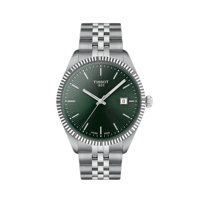 Tissot Ballade 40Mm Green Dial Steel Strap Watch T1564101109100 1