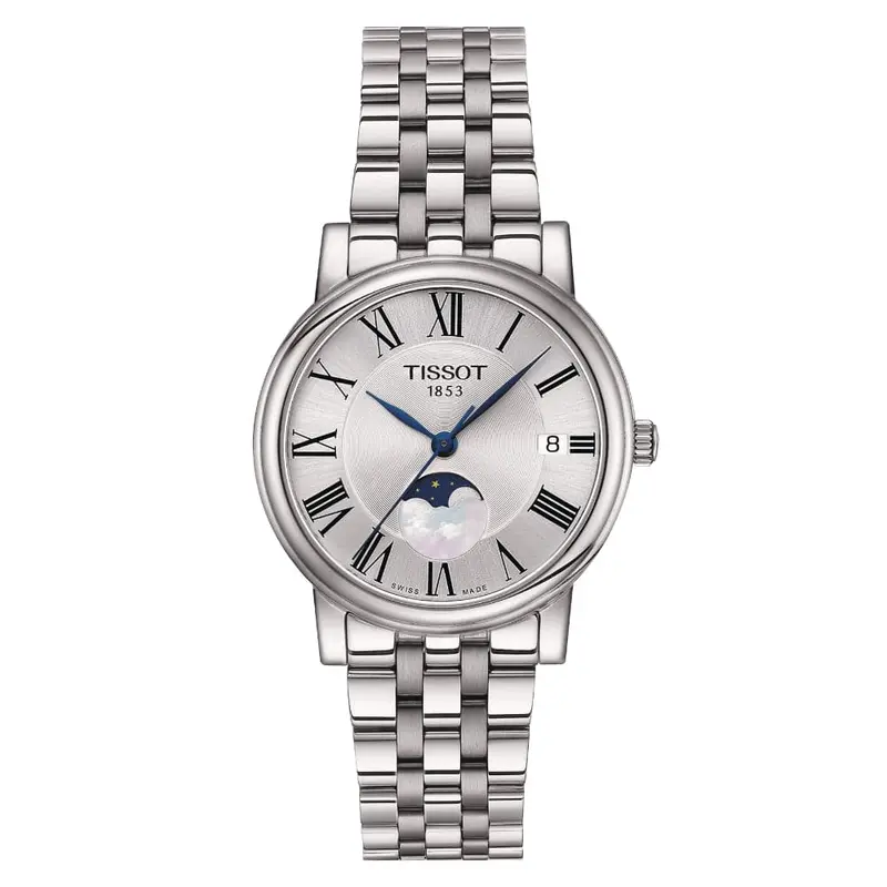 Tissot Carson Moonphase Swiss Quartz Stainless Steel Women's Watch T1222231103300 1