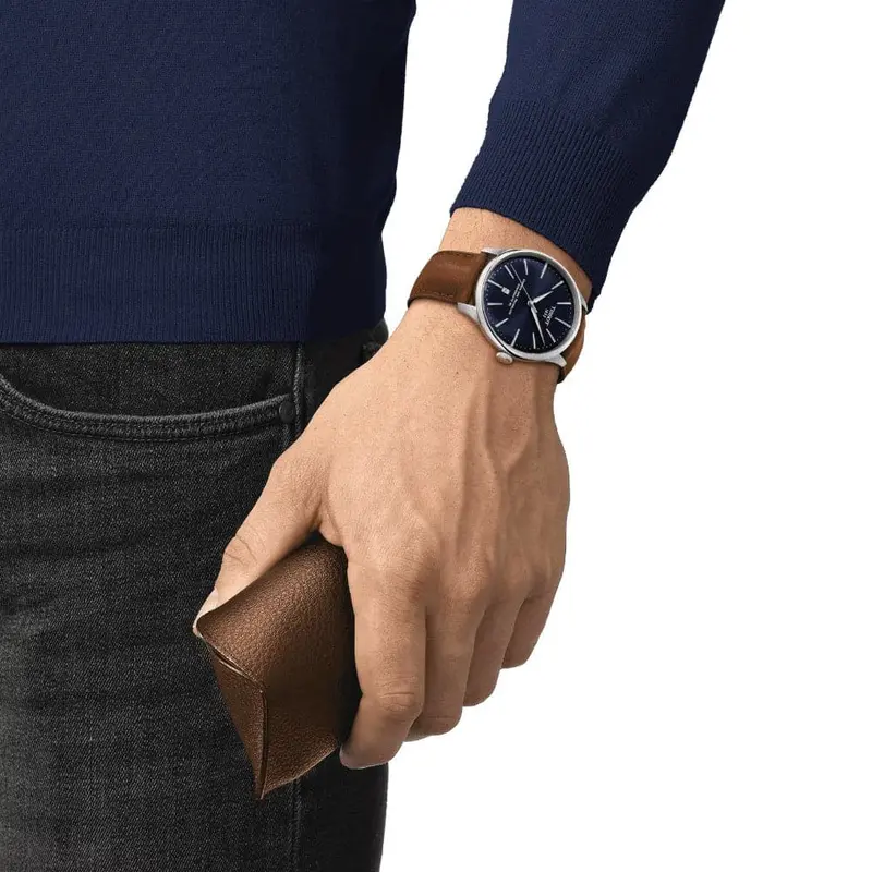 Tissot Chemin Des Tourelles Brown Leather Strap Men Watch T1394071604100 2