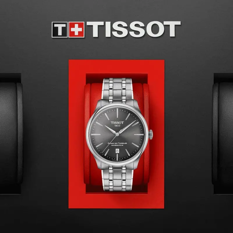 Tissot Chemin Des Tourelles Powermatic 80 Silver Stainless Steel Strap Men Watch T1398071106100 2