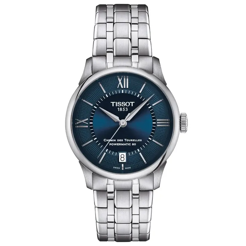 Tissot Chemin Des Tourelles Powermatic Silver Stainless Steel Strap Men Watch T1392071104800 1