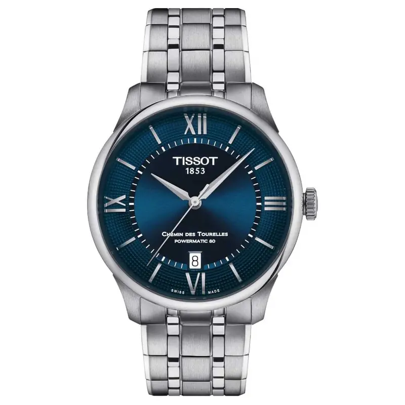 Tissot Chemin Des Tourelles Powermatic Silver Stainless Steel Strap Men Watch T1398071104800 1