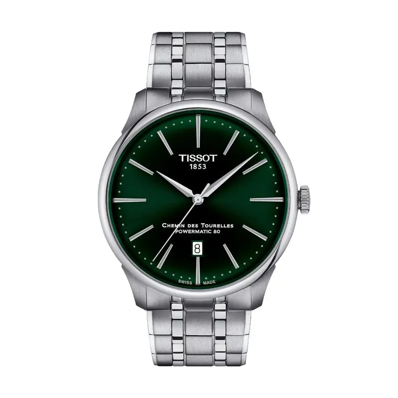 Tissot Chemin Des Tourelles Silver Stainless Steel Strap Men Watch T1394071109100 1