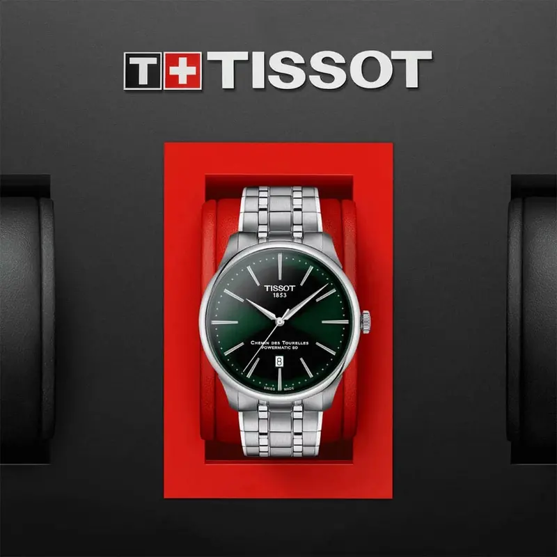 Tissot Chemin Des Tourelles Silver Stainless Steel Strap Men Watch T1394071109100 2