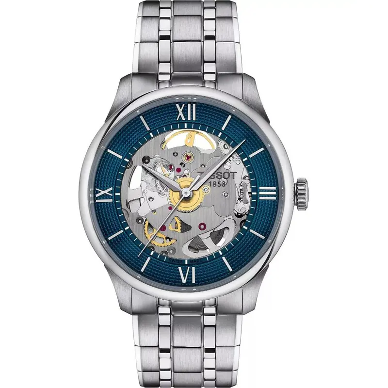 Tissot Chemin Des Tourelles Skeleton Dial Men's Watch T1398361104800 1