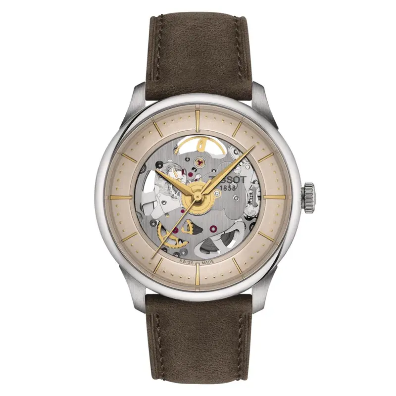 Tissot Chemin Des Tourelles Skeleton Dial Men's Watch T1398361626100 1