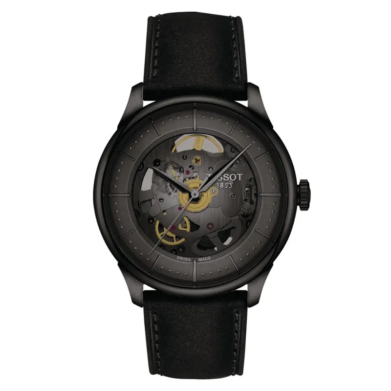 Tissot Chemin Des Tourelles Skeleton Dial Men's Watch T1398363644100 1