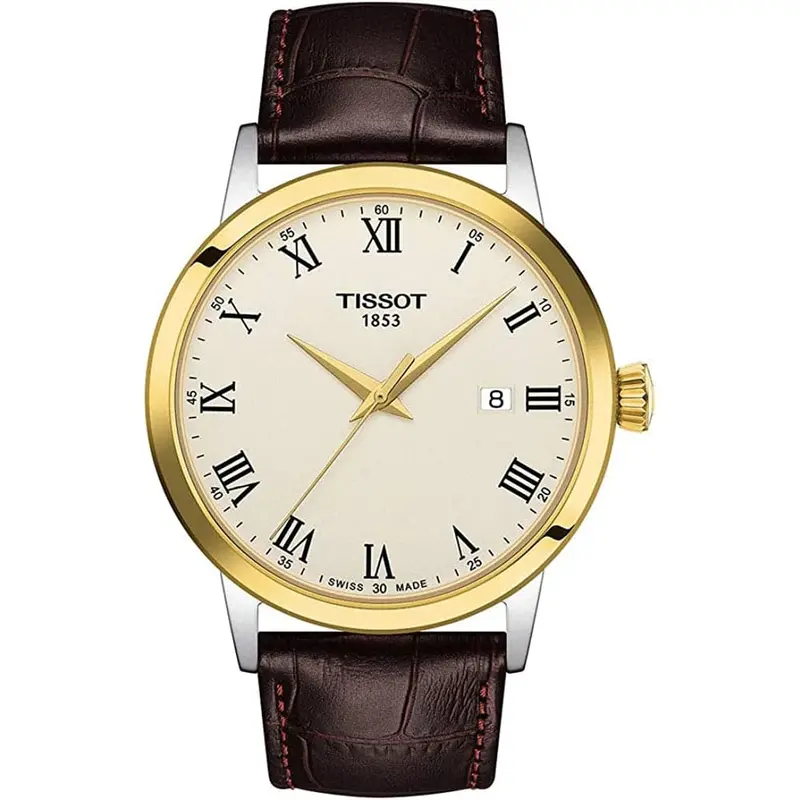 Tissot Classic Brown Leather Strap Men Watch T1294102626300 1