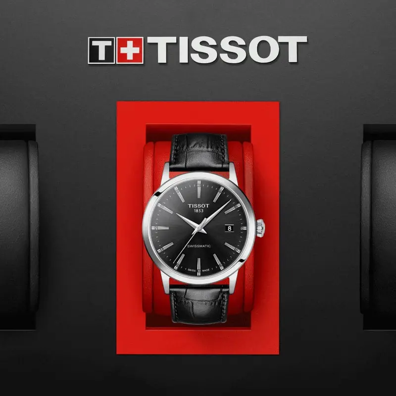 Tissot Classic Dream T1294071605100 Black Leather Men Watch 2