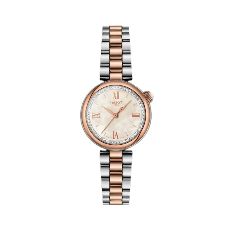Tissot Desir 28Mm Gems Two-Tone Rose Gold Steel Watch T1520102211800 1