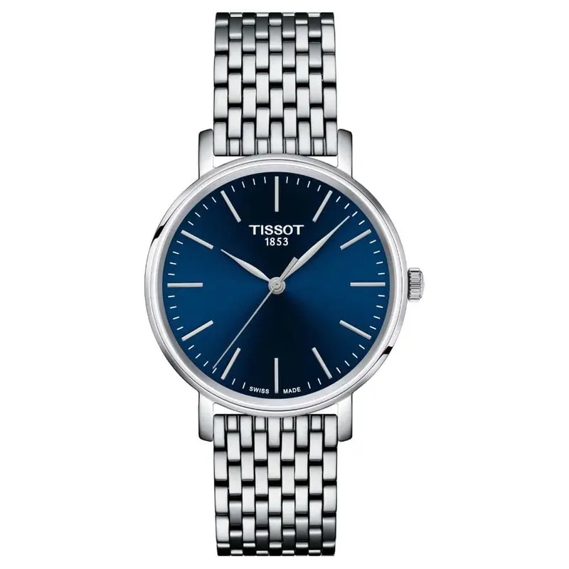 Tissot Every Time Blue Dial Silver Stainless Steel Strap Women Watch T1432101104100 1