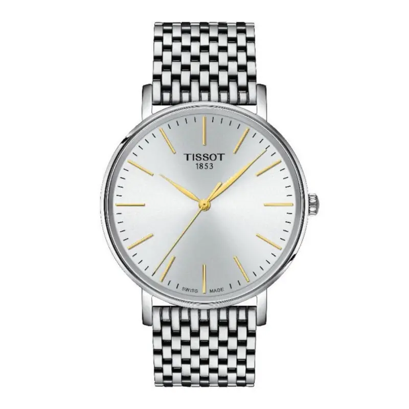 Tissot Every Time Silver Dial Stainless Steel Strap Men Watch T1434101101101 1