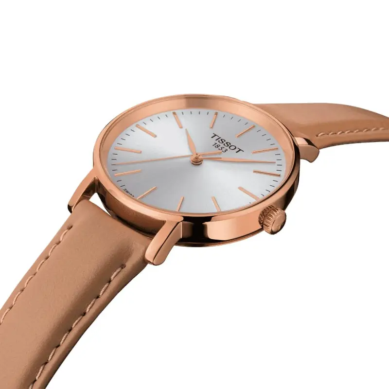 Tissot Everytime White Dial And Leather Strap Women Watch T1432103601100 2