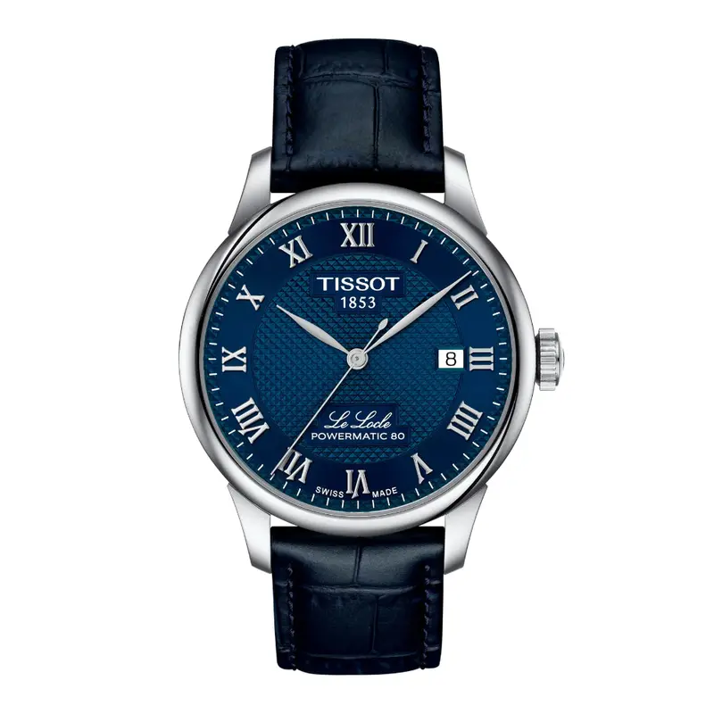 Tissot Le Locle Blue Leather Strap Men's Watch - Date Display | T0064071604300 (39Mm) 1