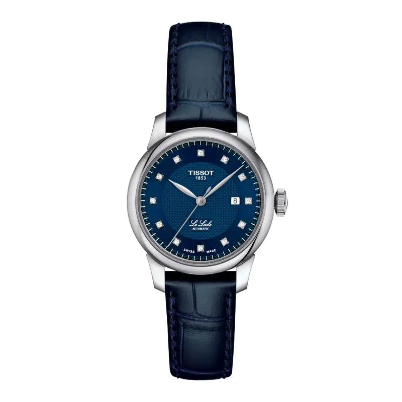 Tissot Le Locle Blue Leather Strap Women's Watch - Date Display | T0062071604600 1