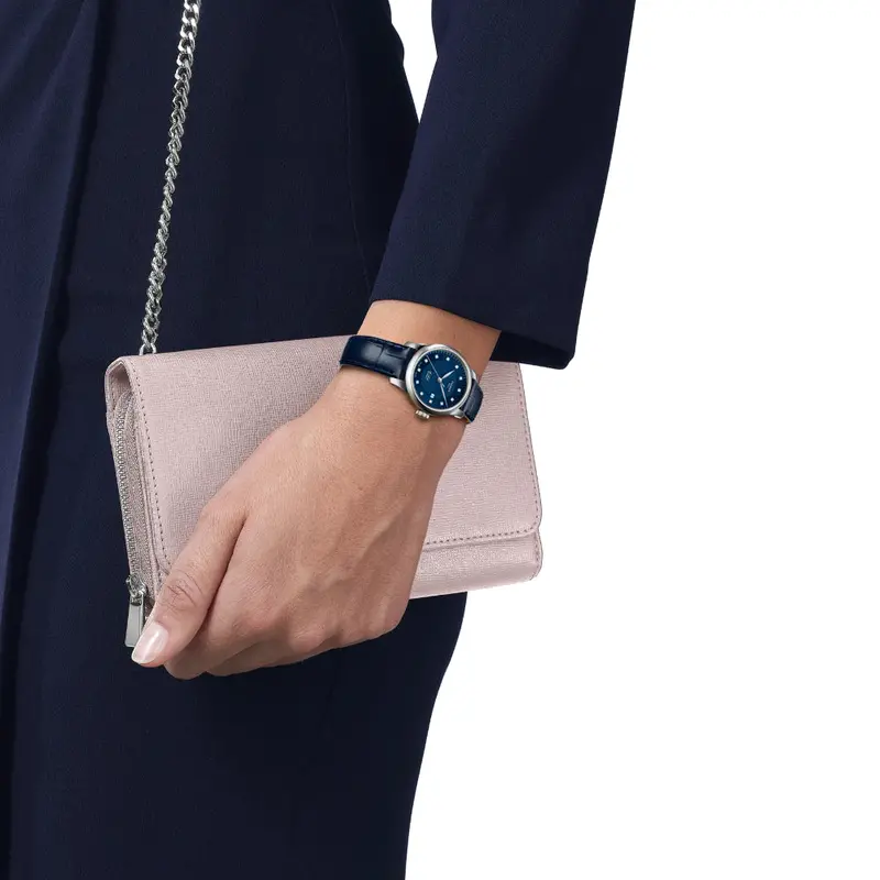 Tissot Le Locle Blue Leather Strap Women's Watch - Date Display | T0062071604600 2