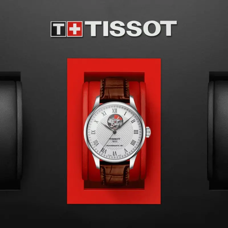 Tissot Le Locle Powermatic 80 Brown Leather Men Watch T0064071603301 2