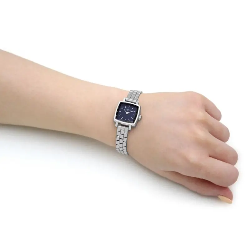 Tissot Lovely Square Blue Dial Silver Stainless Steel Strap Women Watch T0581091104101 2