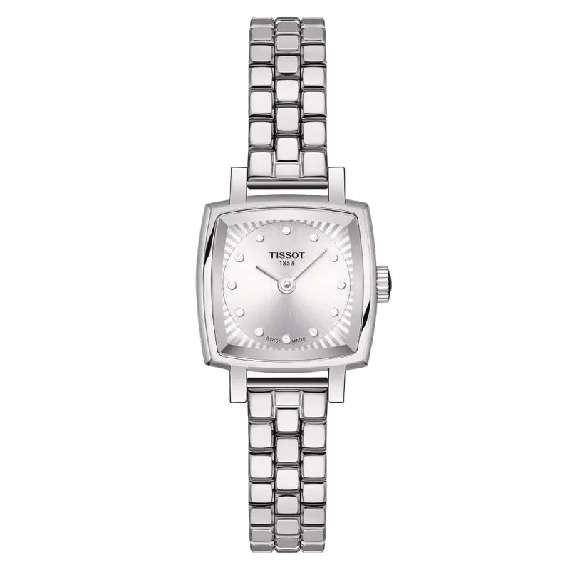 Tissot Lovely Square Silver Dial & Stainless Steel Strap Men Watch T0581091103601 1