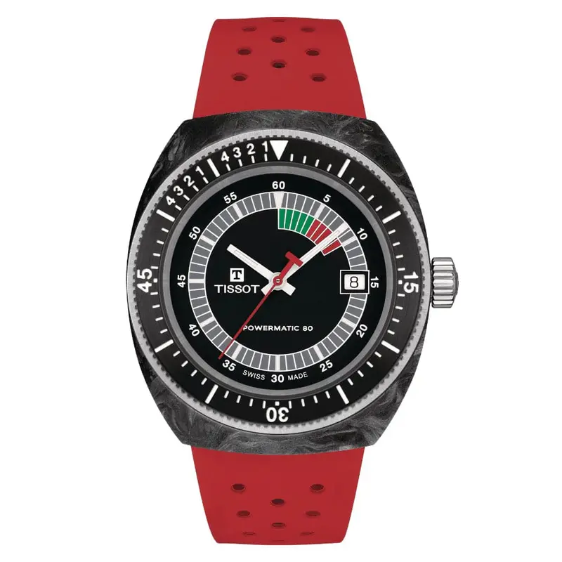 Tissot Powermatic 80 Red Rubber Strap Men Watch T1454079705702 1