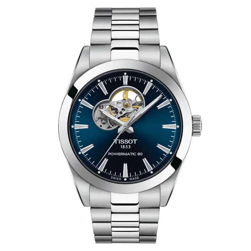 Tissot Powermatic Blue Dial Silver Stainless Steel Strap Men Watch T1274071104101 1