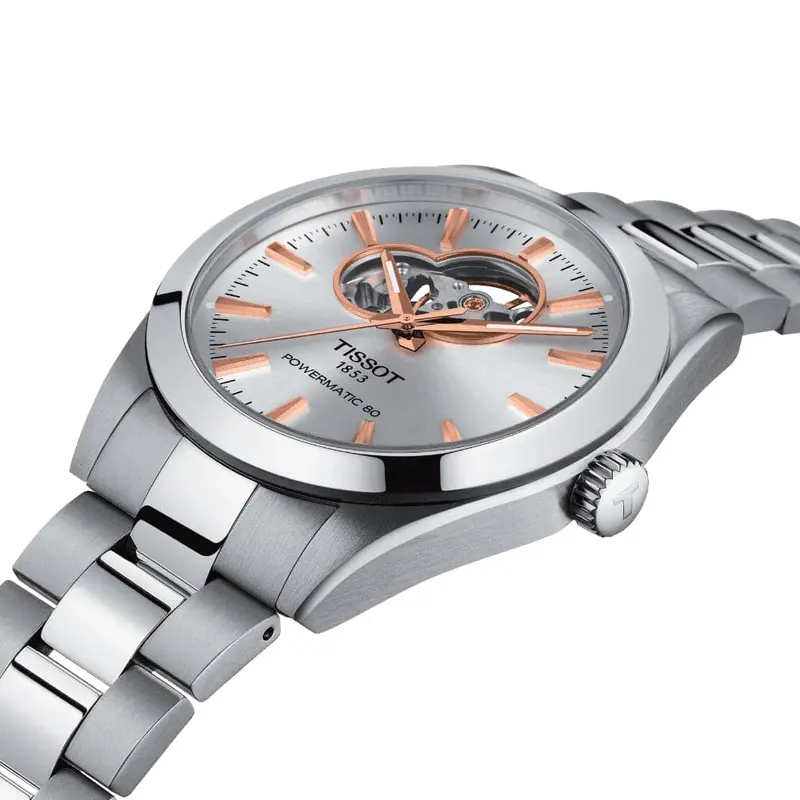 Tissot Powermatic Open Heart Silver Dial Stainless Steel Men Watch T1274071103101 2