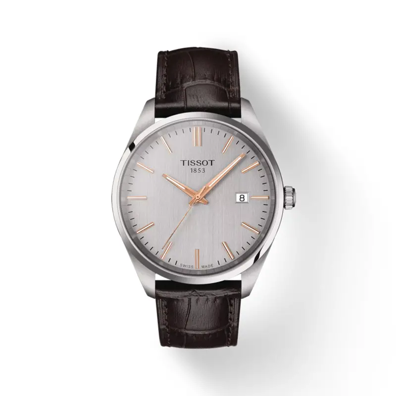Tissot Pr 100 Brown Leather Strap Men Watch T1504101603100 1