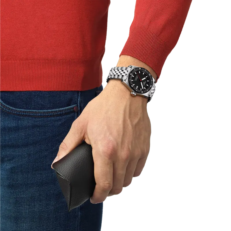Tissot Pr516 Powermatic 80 38Mm Black Dial Steel Watch T1494071105100 2