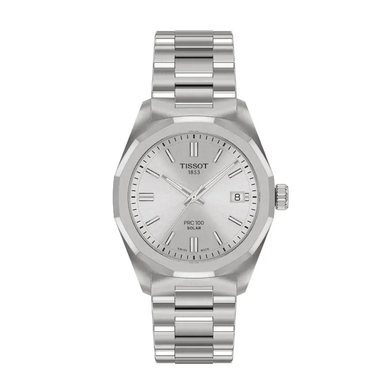 Tissot Prc 100 Silver Stainless Steel Strap Men's Watch T1518221103100 1