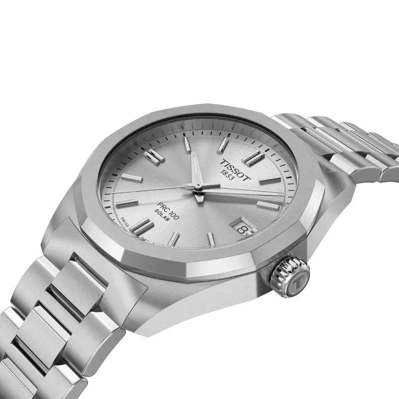 Tissot Prc 100 Silver Stainless Steel Strap Men's Watch T1518221103100 2