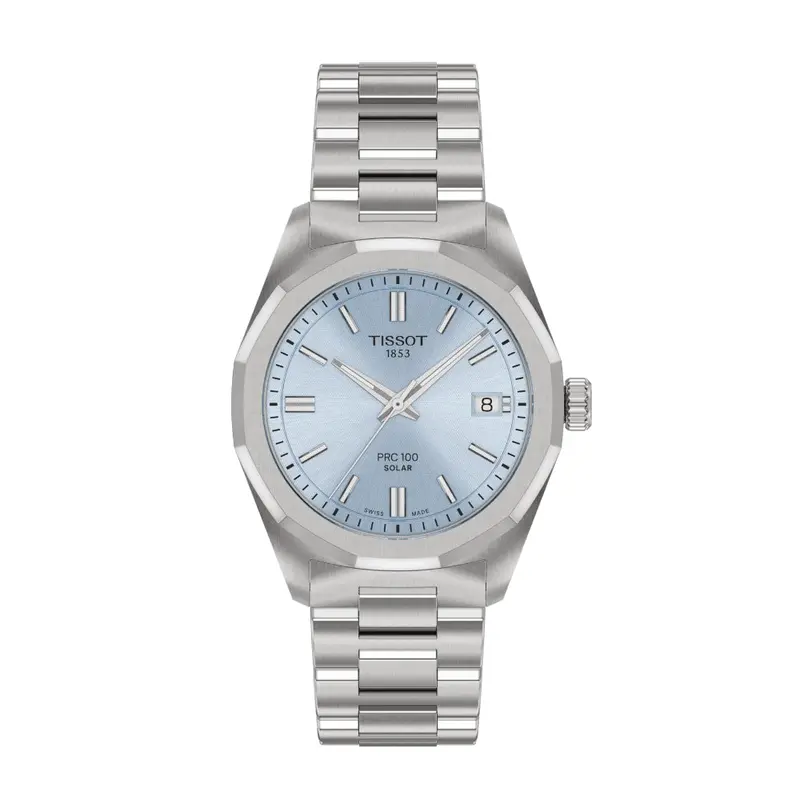 Tissot Prc 100 Silver Stainless Steel Strap Men's Watch T1518221135100 1