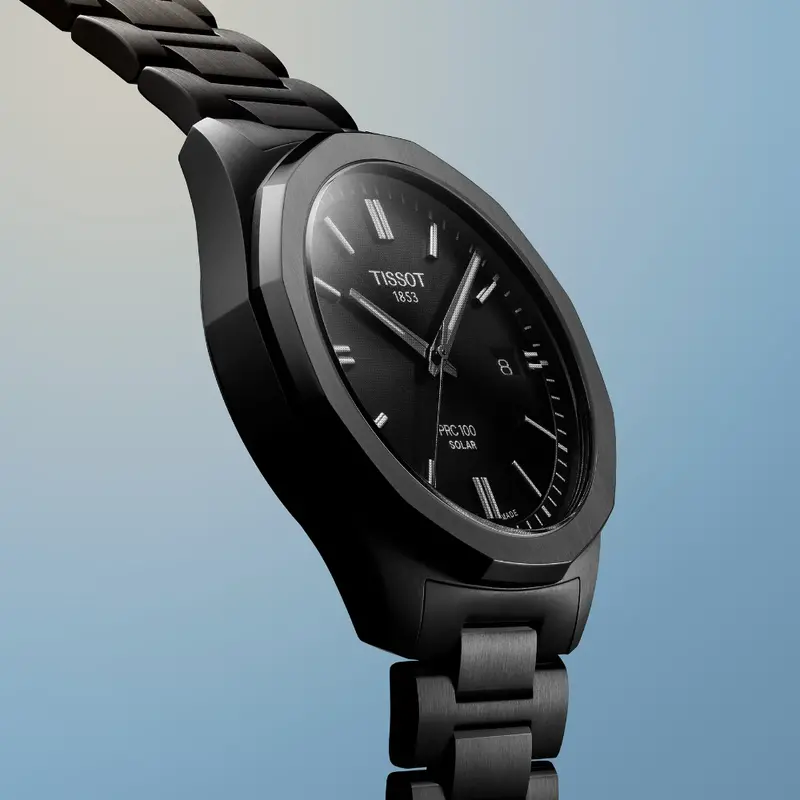 Tissot Prc Black Stainless Steel Strap Men Watch T1514223305100 2