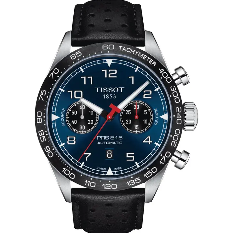 Tissot Prs 516 T1316271604200 Black Leather Strap Men Watch 1