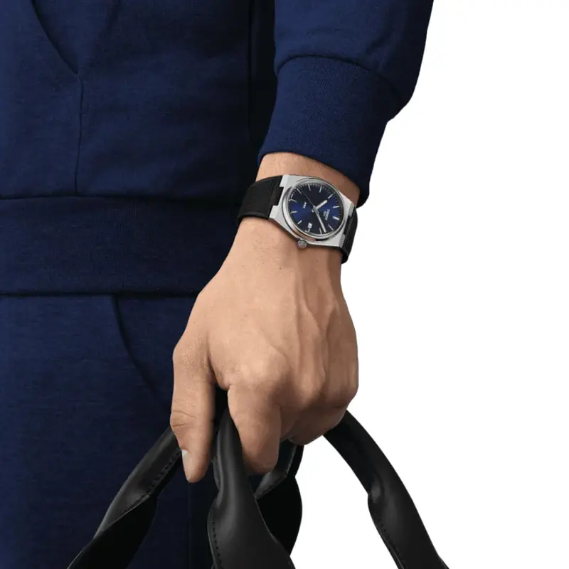 Tissot Prx Blue Dial And Black Rubber Strap Men Watch T1374101704100 2