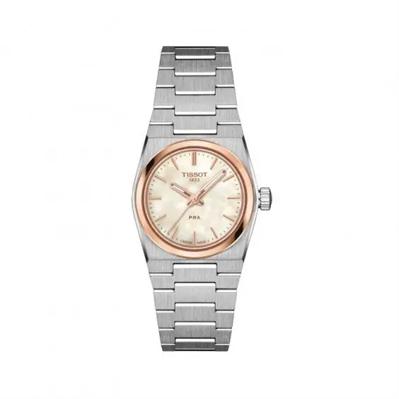 Tissot Prx T137010211100 25Mm Mother Of Pearl Dial Grey Steel Watch 1