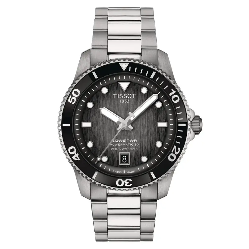 Tissot Seastar 1000 Powermatic 80 Stainless Steel Men's Watch T1208071105100 1