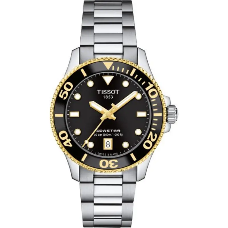 Tissot Seastar T1202102105100 Black Stainless Steel Women Watch 1