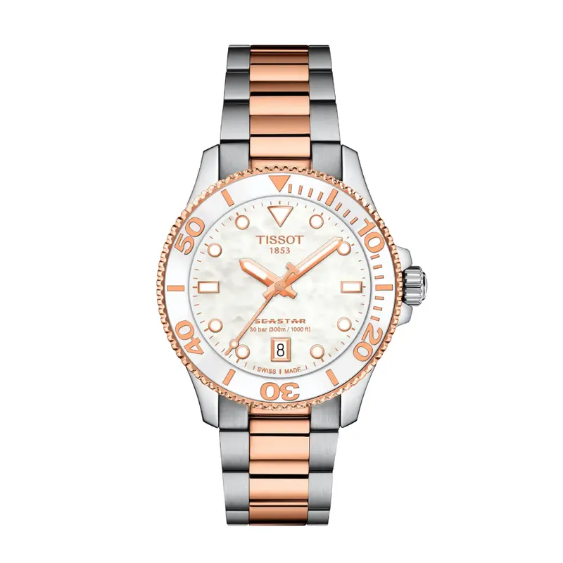 Tissot Seastar White Dial Stainless Steel Strap Men Watch T1202102211100 1