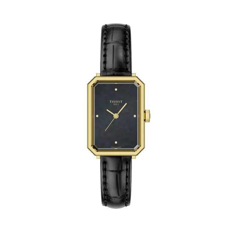 Tissot Srv 30Mm Black Leather Strap Women Watch T1601103612600 1