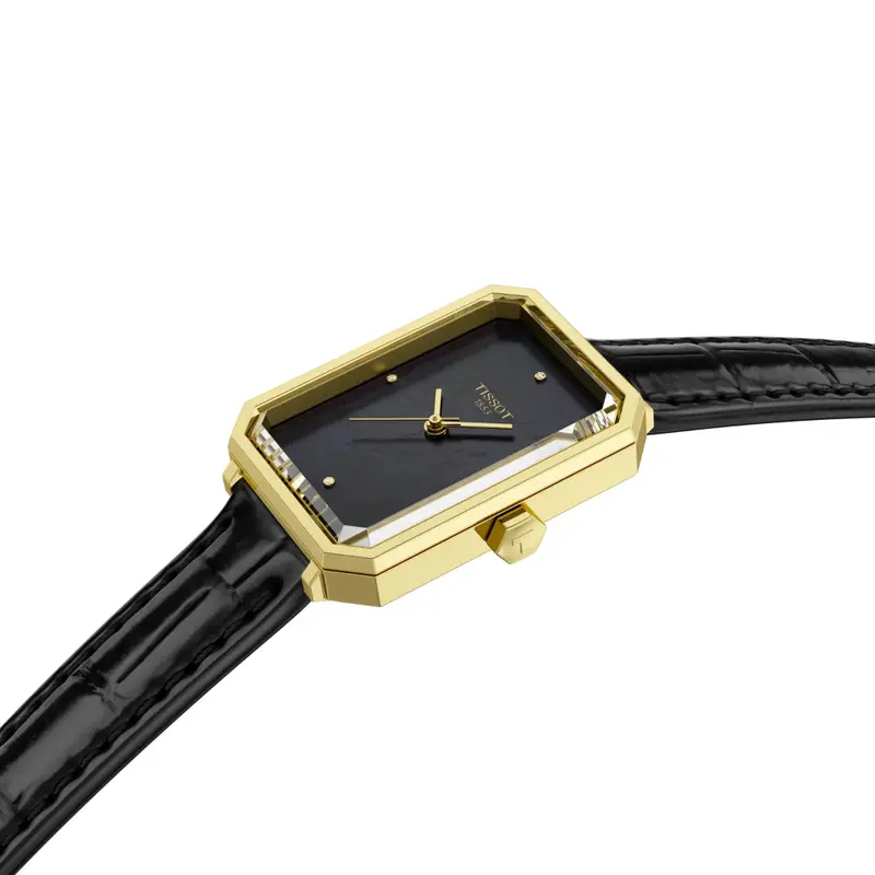 Tissot Srv 30Mm Black Leather Strap Women Watch T1601103612600 2