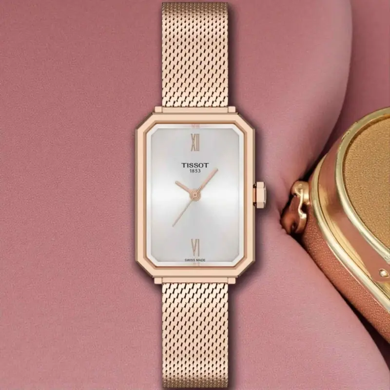 Tissot Srv Rose Gold Milanese Strap Women's Watch T1601103303300 2