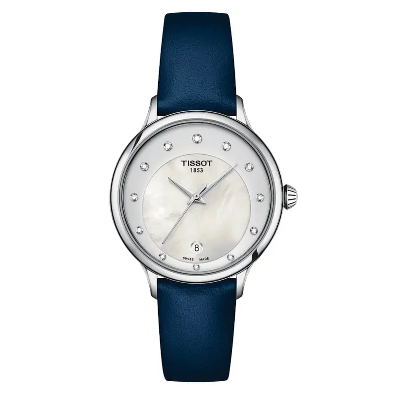 Tissot T-Lady T1332101611600 Blue Leather Strap Women's Watch 1