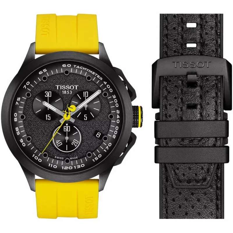 Tissot T-Race Cycling Chronograph Yellow Silicone Strap Men Watch T1354173705105 1