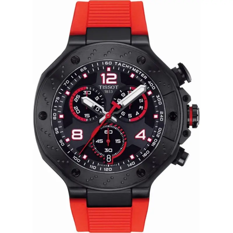 Tissot T-Race Motogp Chronograph Red Silicone Strap Men Watch T1414173705701 1