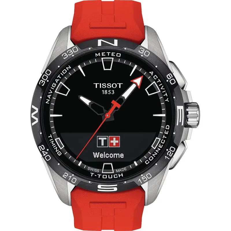 Tissot T-Touch T1214204705101 Red Silicone Strap Men Watch 1