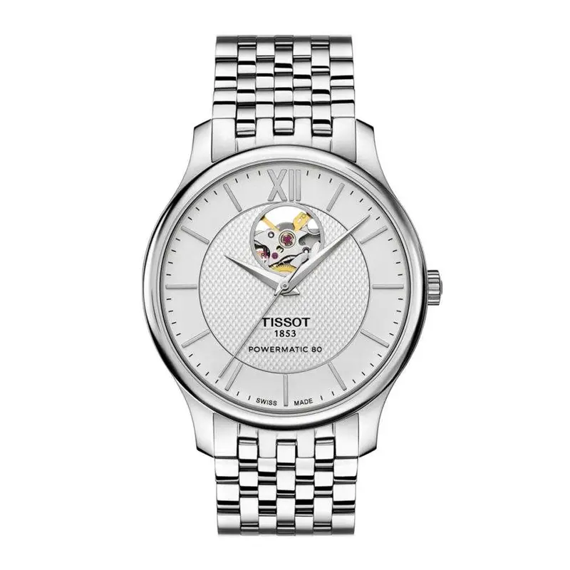 Tissot T0639071103800 Tradition Powermatic 80 Open Heart Men's Watch 1
